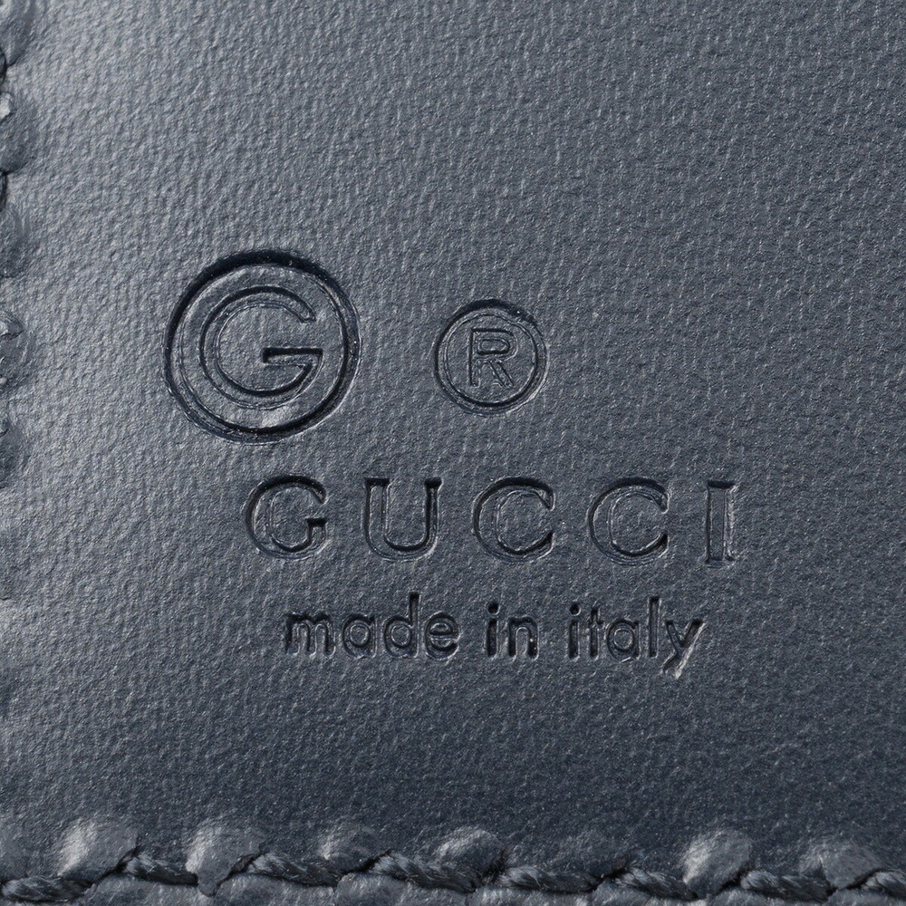 Gucci Guccissima Bifold Wallet Navy Blue - Picture 9 of 9